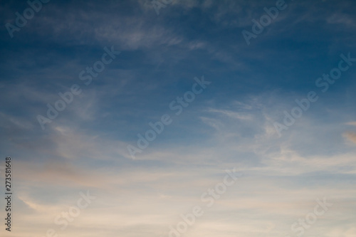 blue sky and cloud. twilight sunset background © wirote