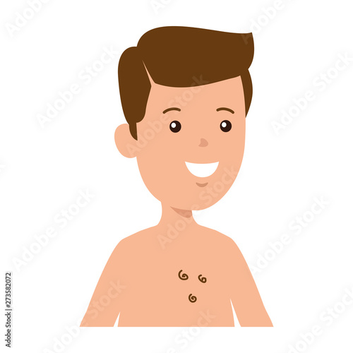 young boy shirtless avatar character