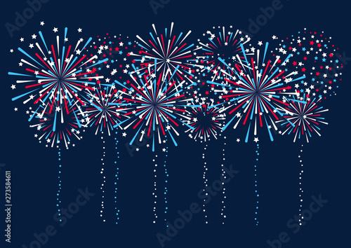 Fireworks border for Independence day design