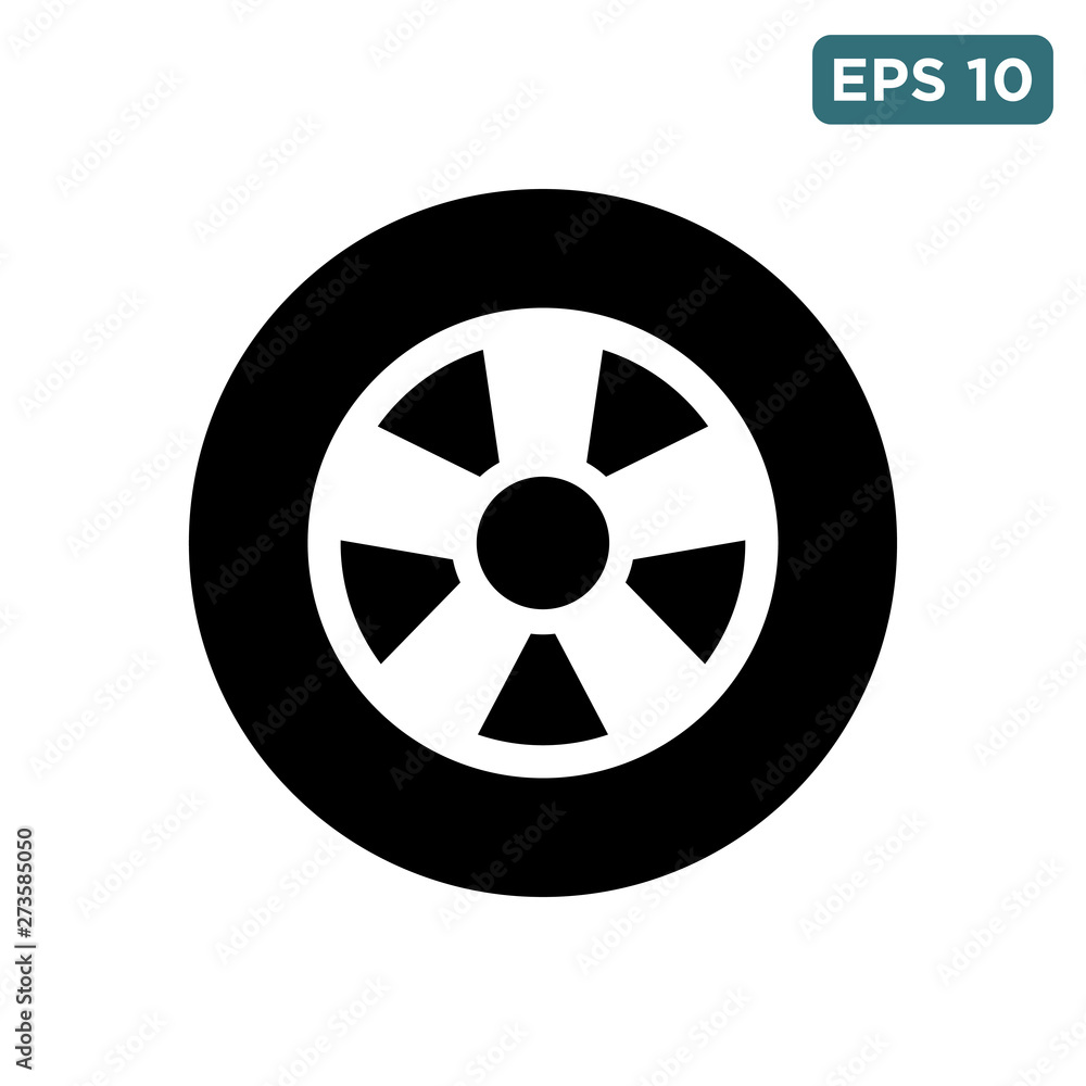 Fototapeta premium tyre - wheel car icon vector
