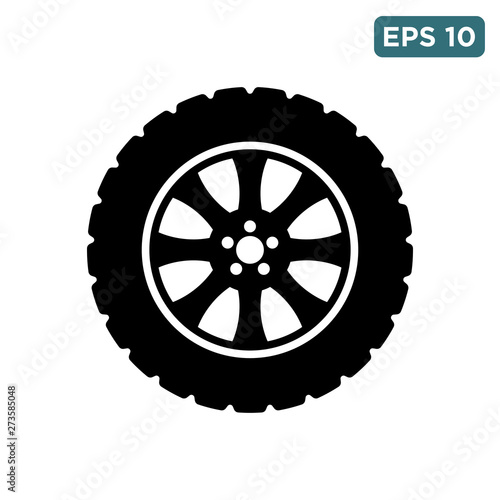 tyre - wheel car icon vector