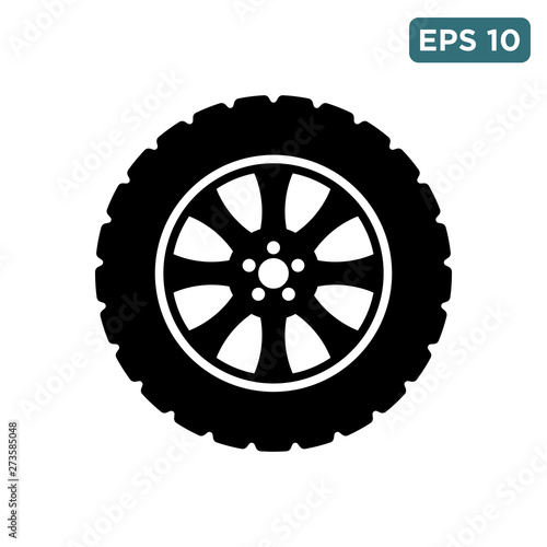 tyre - wheel car icon vector