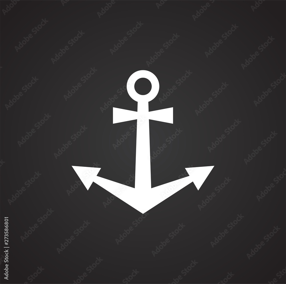 Fototapeta premium Anchor icon on background for graphic and web design. Simple illustration. Internet concept symbol for website button or mobile app.