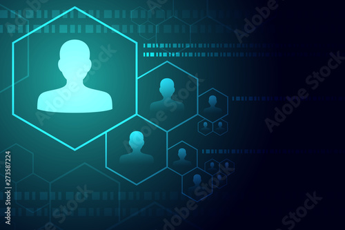 Human resource management abstract illustration background, digital concept.