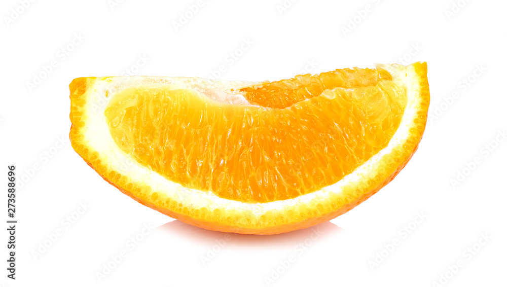 Orang fruit slice isolate on white Orang fruit slice isolate on white