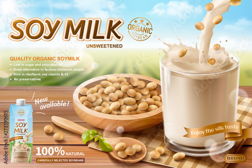 Organic soy milk ads