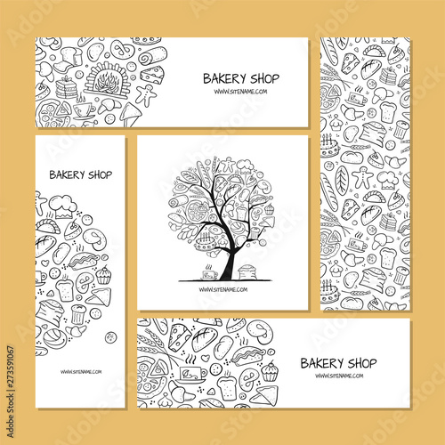 Business cards, design idea for bakery company