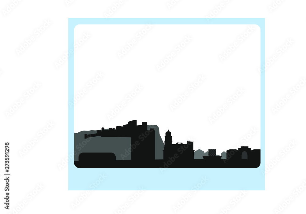 malaga city skyline in spain malaga city skyline in spain
