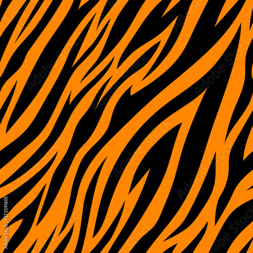 Fototapeta Naklejka Na Ścianę i Meble -  Seamless pattern with tiger stripes. Animal print.