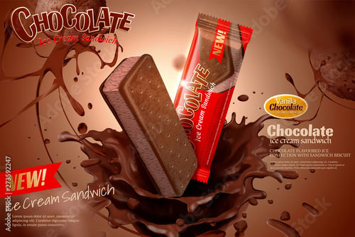 Chocolate ice cream ads