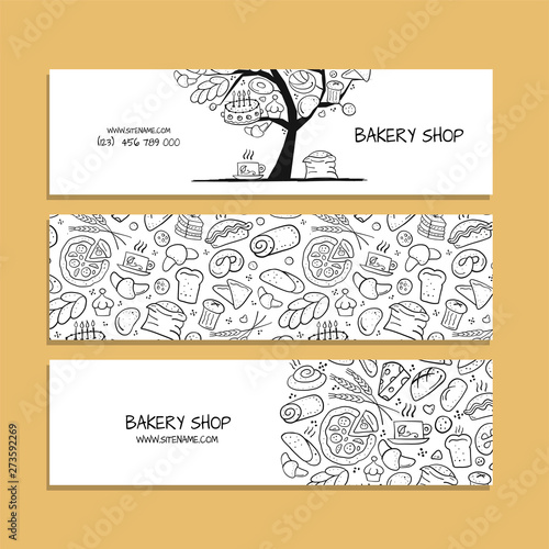 Banners design, idea for bakery company