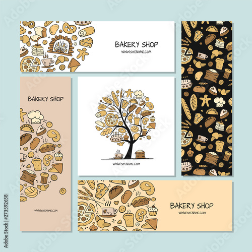 Business cards, design idea for bakery company