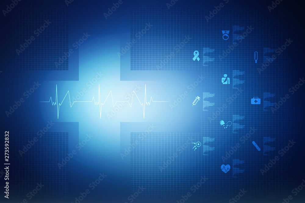 Fototapeta premium 2D illustration medical structure background