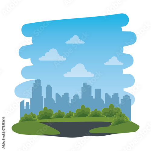 recreational park natural scene icon
