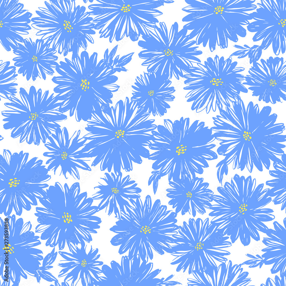 Abstract flower seamless pattern material Abstract flower seamless pattern material
