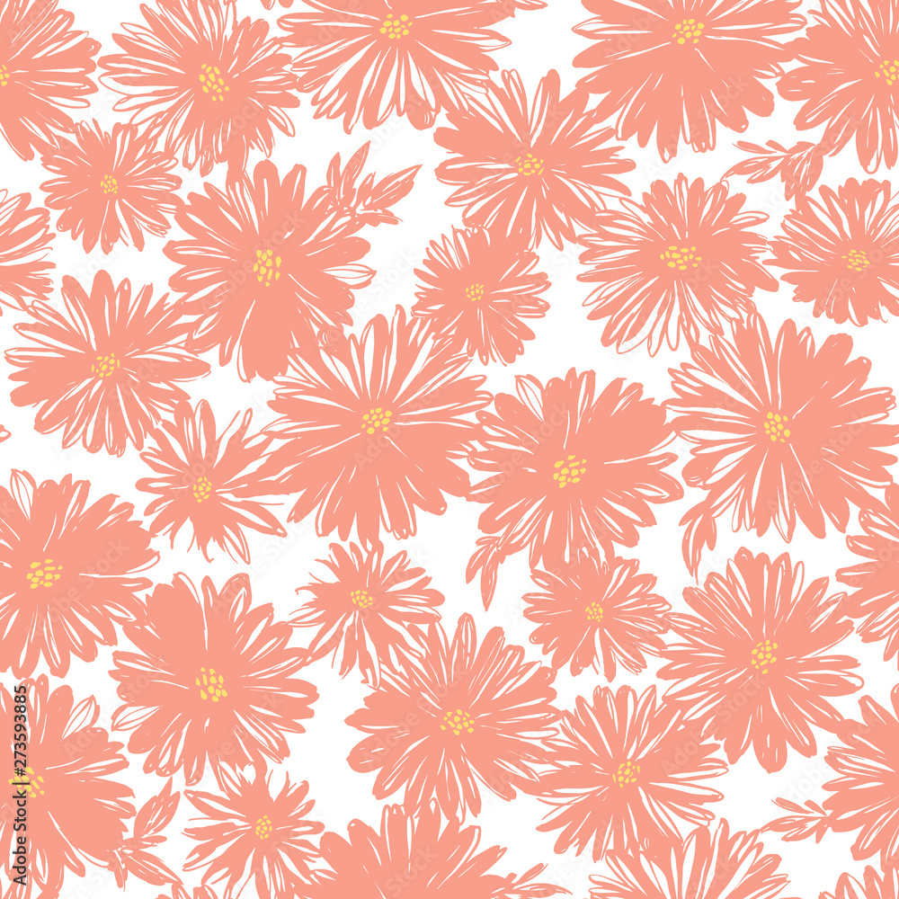 Abstract flower seamless pattern material Abstract flower seamless pattern material