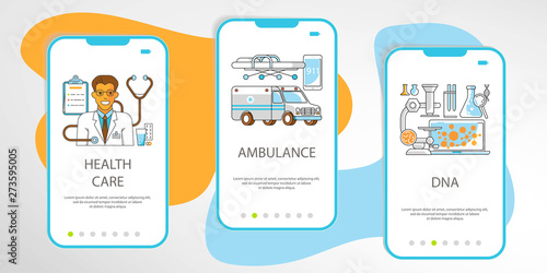 Mobile app templates concept.