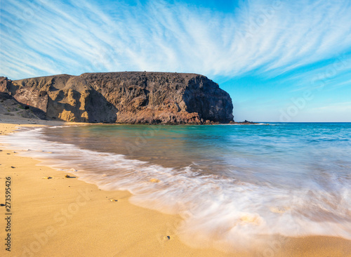 beautiful beach of Papagayo on Lanzarote,Canary islands