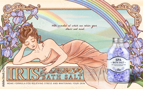 IRIS bath salt ads