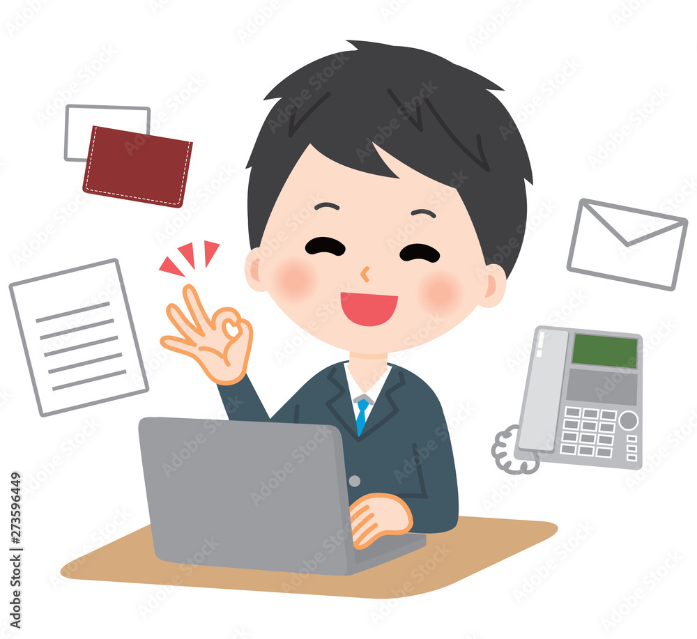 Businessman using computer at work Businessman using computer at work