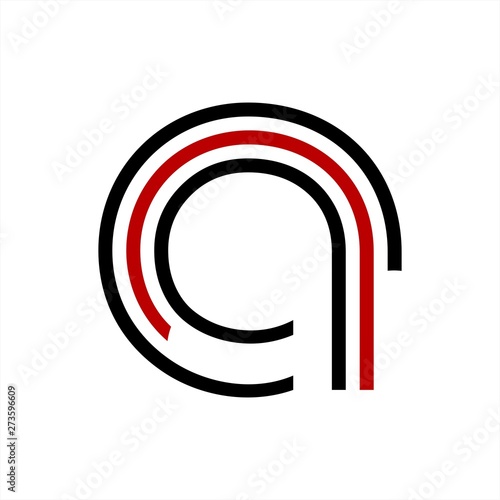 a, aq, aaa, aaq initials geometric network line and digital data logo
