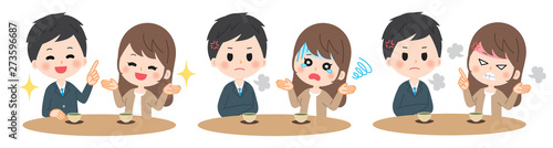 Business meeting illustration set