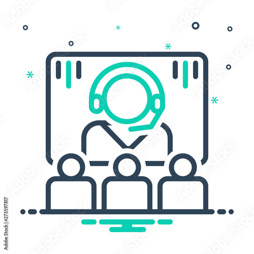 mix icon for consultation with audience