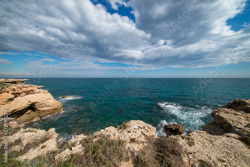 The sea in Calafat on the darted coast of Tarragona © vicenfoto