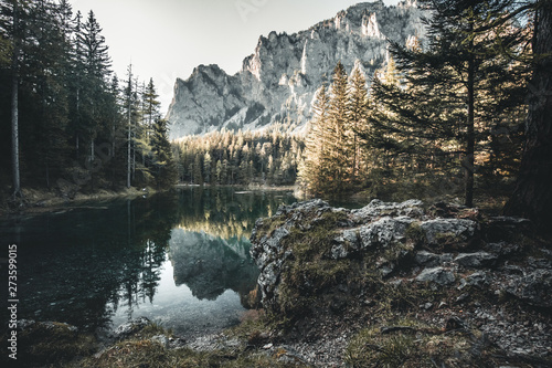 A beautiful lake called Green Lake in Austria in summer photo