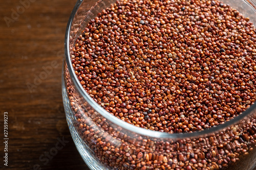 Quinoa is red. Healthy eating concept