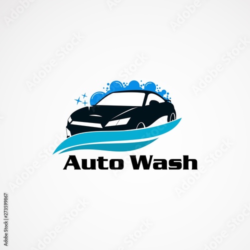 auto wash car logo designs concept, icon, element, and template