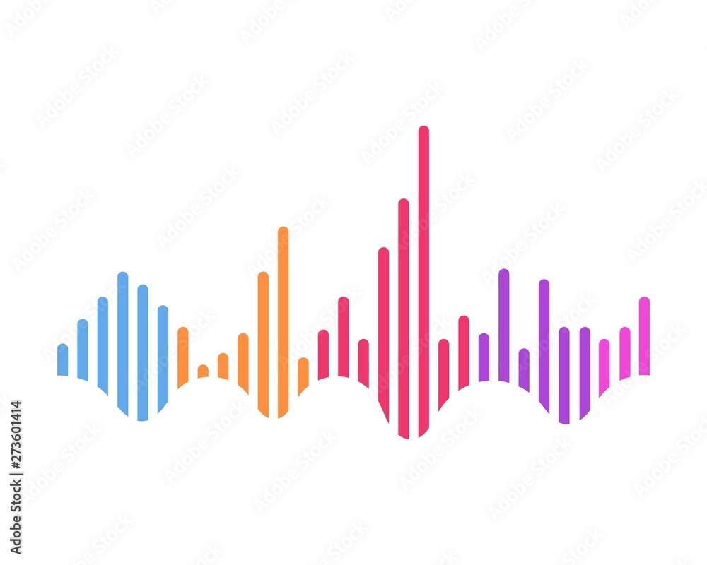 Sound wave vector icon illustration design template Sound wave vector icon illustration design template