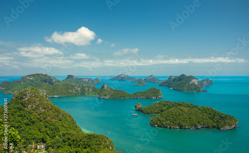 Angthong national marine park and many scenic island at Ko Samui  Thailand