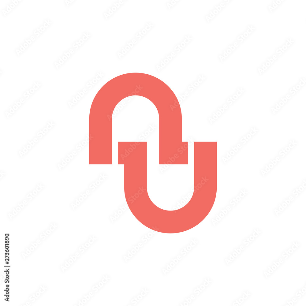 letter nu simple geometric logo vector letter nu simple geometric logo vector