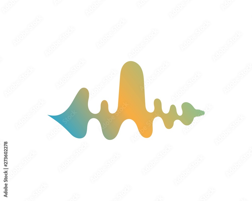 Audio sound wave logo template design vector Audio sound wave logo template design vector