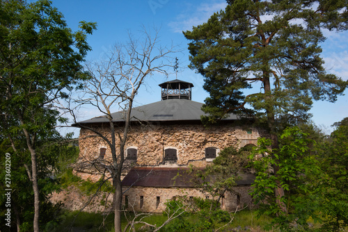 Old fortress Oscar Fredriksborg from 1900:s outside Stockholm in Vaxholm photo