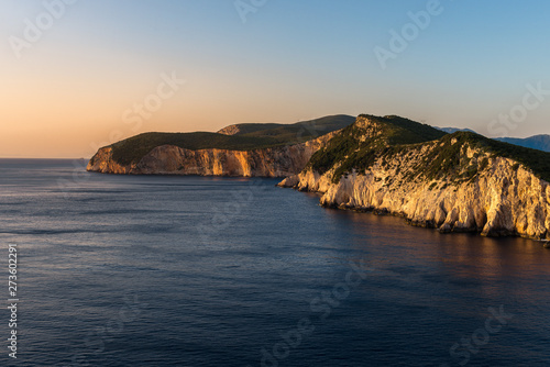 Sunset in Doukato cape , Lefkada island, Greece photo