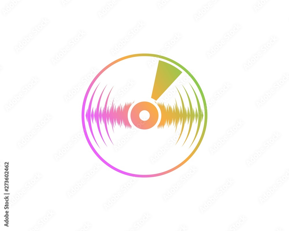 Audio sound wave logo template design vector Audio sound wave logo template design vector