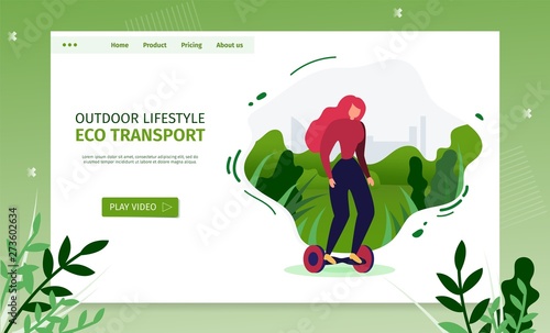Outdoor Lifestyle Landing Page and Eco Transport