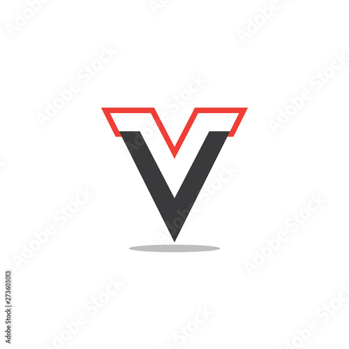 Free Download letter v simple geometric logo vector - GFXLoad
