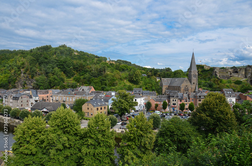  View over La Roche-en-Ardenne, a small town in Belgium