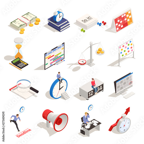 Business Planning Isometric Icons