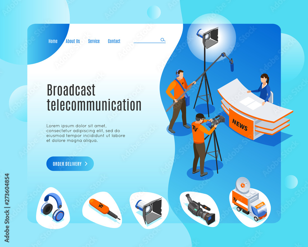 Broadcast Telecommunication Landing Page