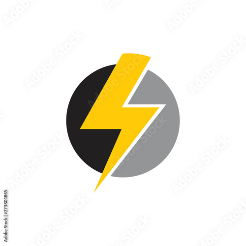 thunder energy simple decoration vector