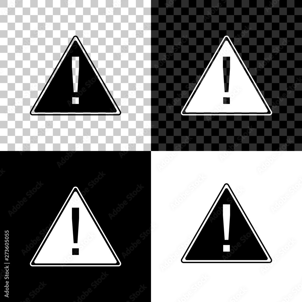 warning icon black and white