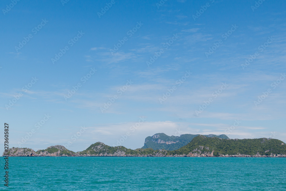 Views of the sea and the hills at Koh Samui, Thailand