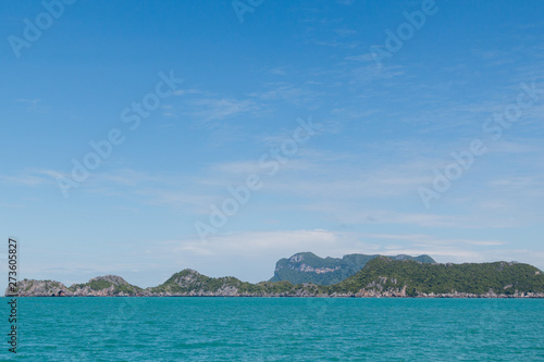 Views of the sea and the hills at Koh Samui, Thailand