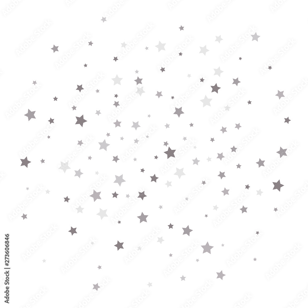 Fototapeta premium Random falling silver stars