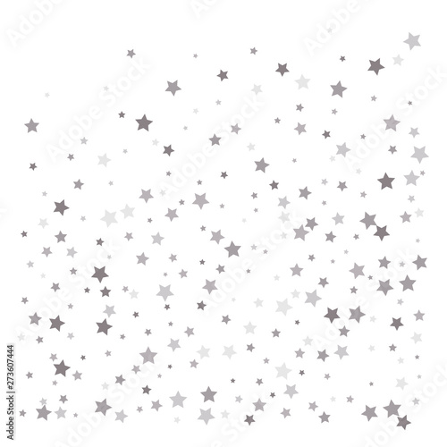 Random falling silver stars