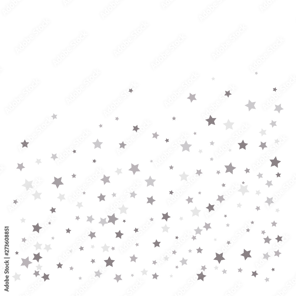 Fototapeta premium Random falling silver stars
